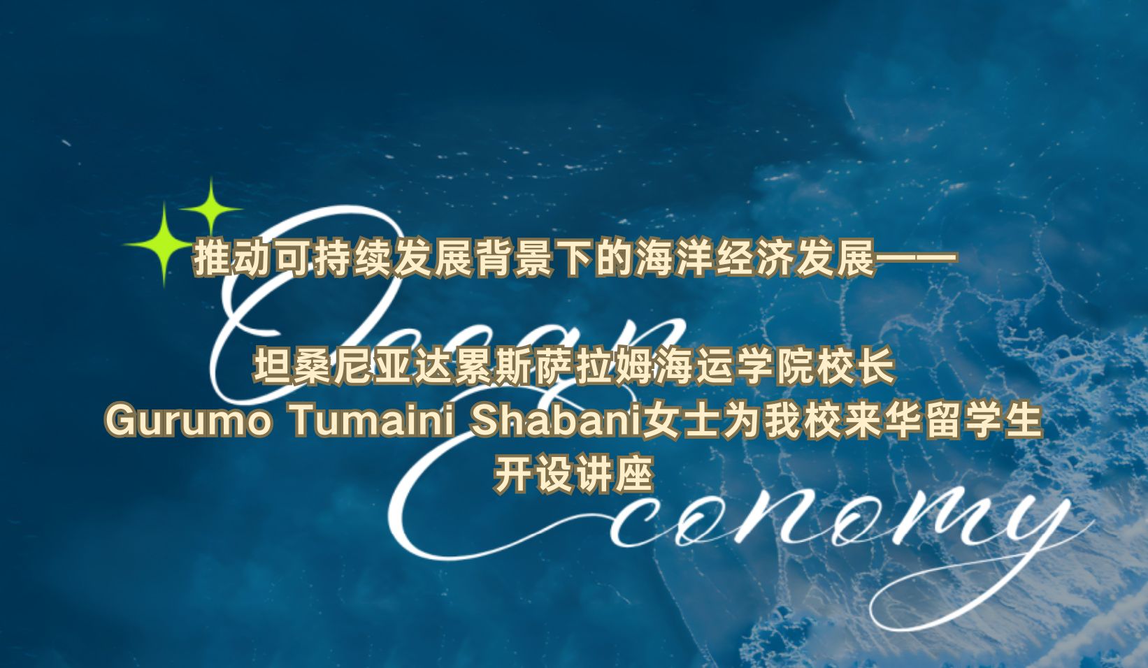 推动可持续发展背景下的海洋经济发展——坦桑尼亚达累斯萨拉姆海运学院校长Gurumo ...